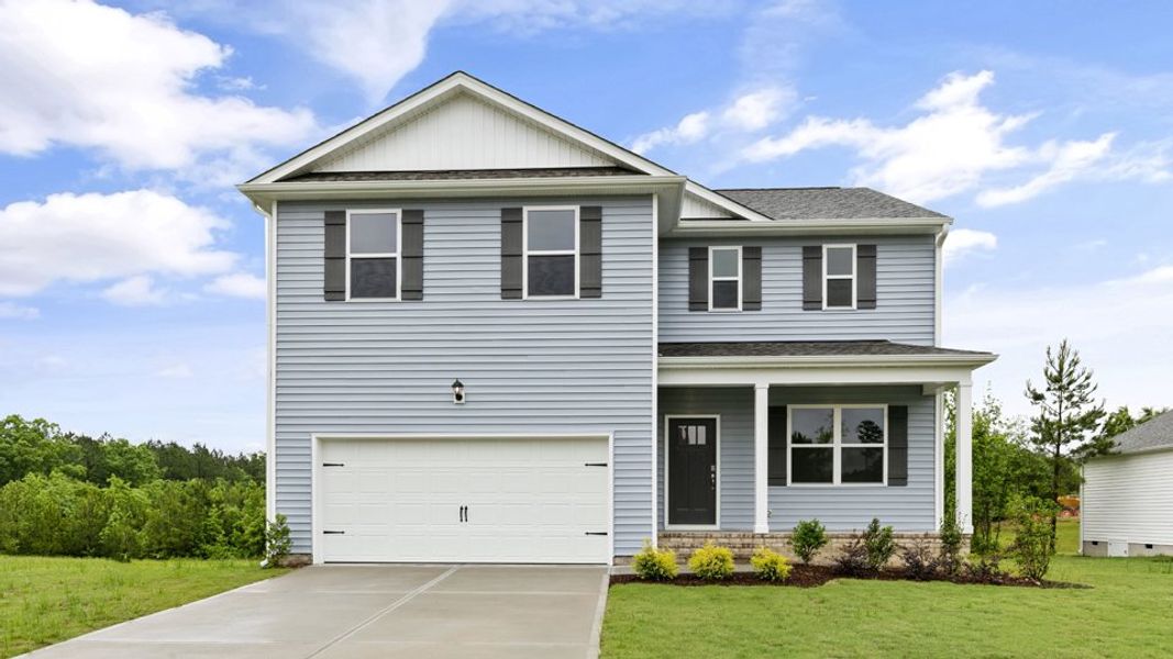 Representative exterior photo of a completed home built from the GALEN by D.R. Horton in Baker Farm, Youngsville, NC (Image 23).