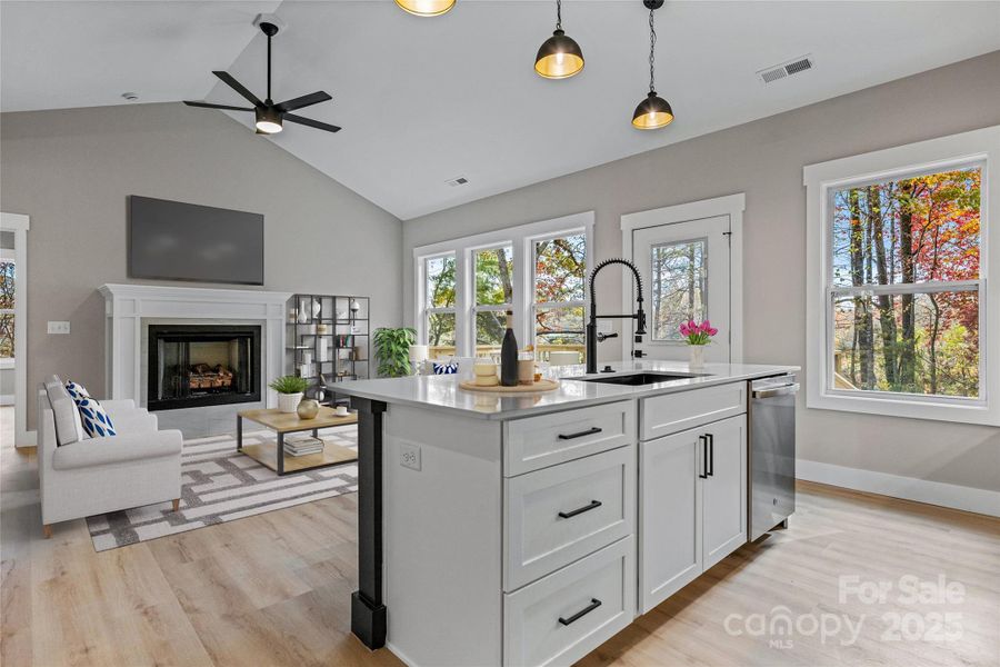 Furnished interior view inside a new home in , Asheville (Image 35).