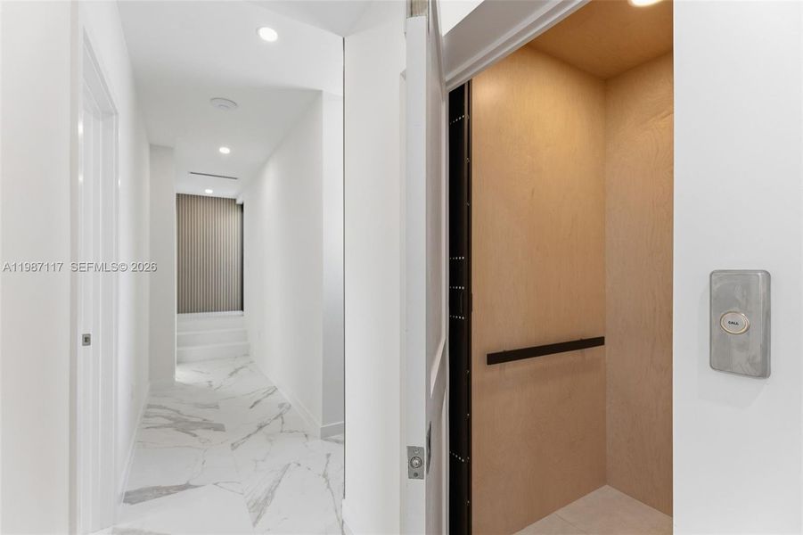 Opens to living area