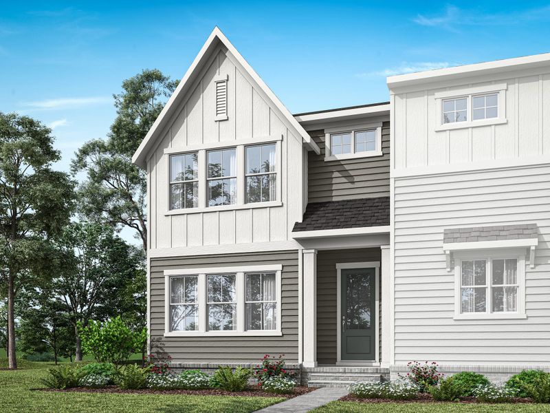 Representative exterior photo of a completed home built from the Sampson by Tri Pointe Homes in Holding Village, Wake Forest, NC (Image 20). Representative exterior photo of a completed home built from the Sampson by Tri Pointe Homes in Holding Village, Wake Forest, NC (Image 20).