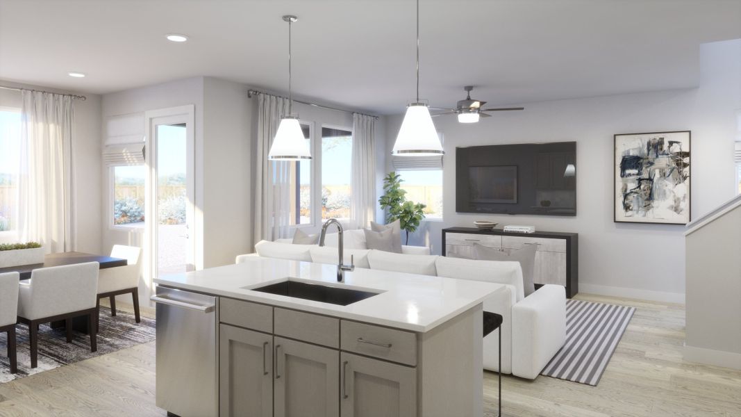 Furnished interior view inside a new home in Freedom at Anthem, Kyle (Image 5).