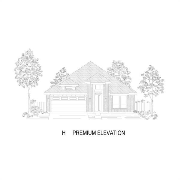 Exterior rendering of this home design in High Country, Burleson, TX (Image 2).