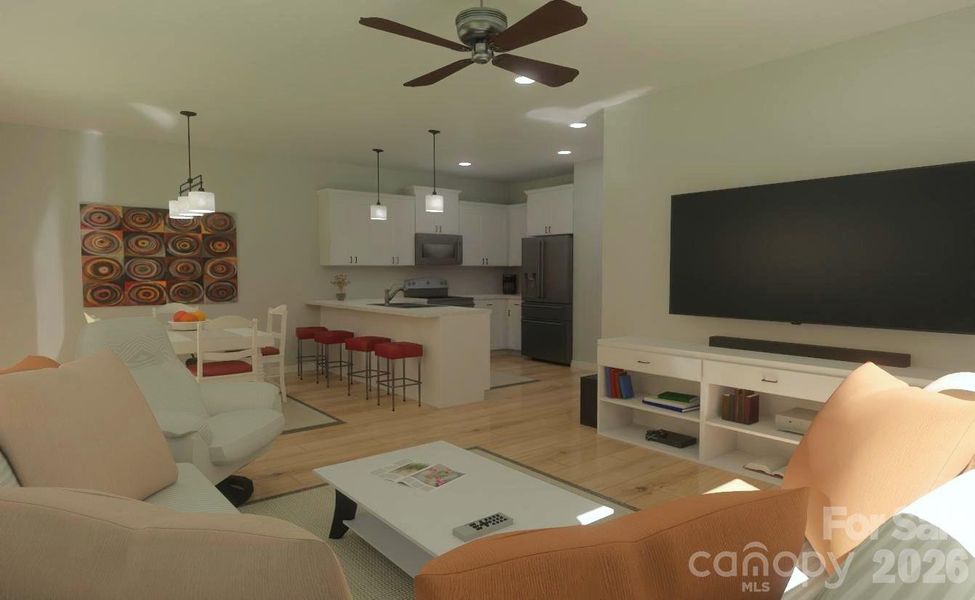 Furnished interior view inside a new home in , Hickory (Image 10).