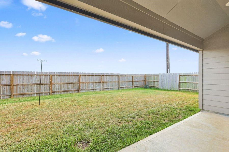 Exterior details and patio area of a home in Winward: Wildflower II Collection, Katy (Image 3). Exterior details and patio area of a home in Winward: Wildflower II Collection, Katy (Image 3).
