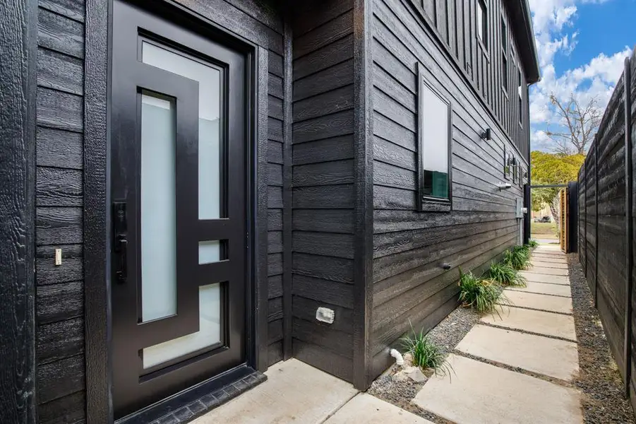 Exterior details and patio area of a home in , Dallas (Image 3). Exterior details and patio area of a home in , Dallas (Image 3).