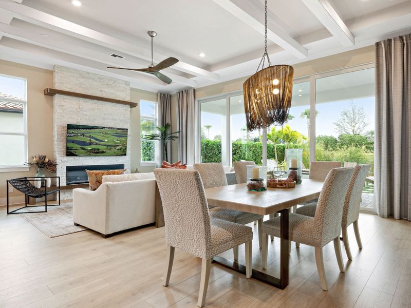 Lila Model Home | Dining to Great Room | Photo from sister community