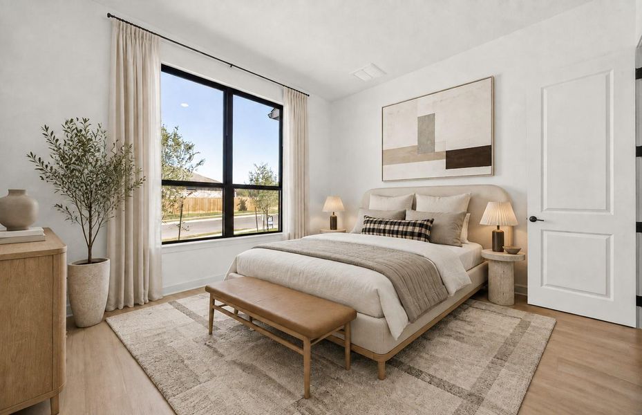 Furnished interior view inside a new home in 6 Creeks, Kyle (Image 5).