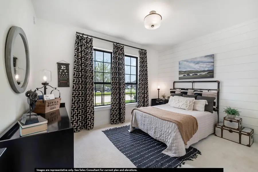 Bedroom with carpet and wooden walls Bedroom with carpet and wooden walls