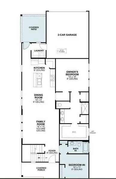 2D floor plan layout of this home in Landmark, Denton, TX (Image 3).