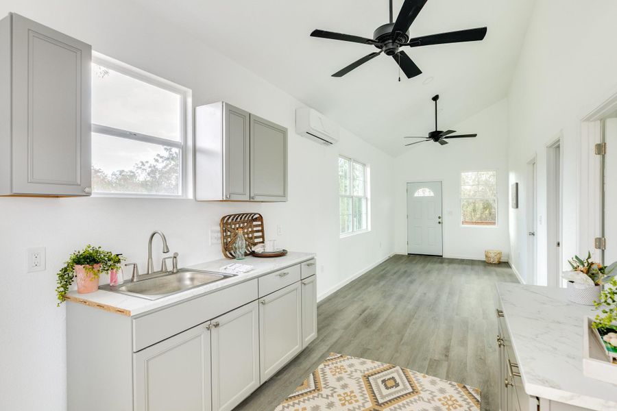 Open concept layout connecting the kitchen and living space, ideal for easy everyday living.