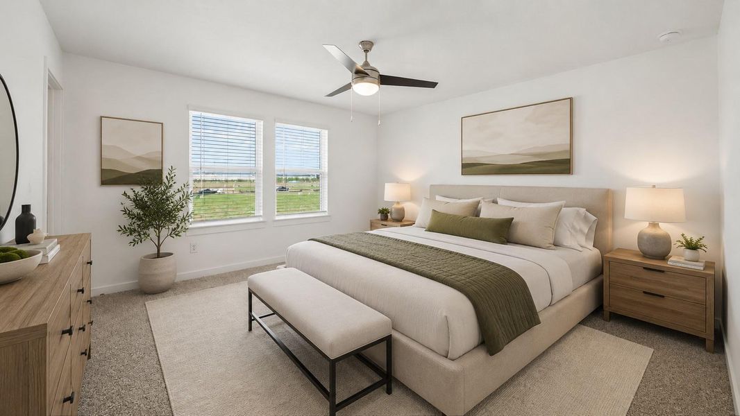 Furnished interior view inside a new home in Grand West, Houston (Image 7). Furnished interior view inside a new home in Grand West, Houston (Image 7).