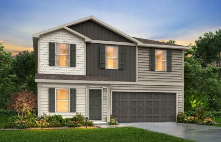 Front exterior of a new home in Villages of Mayfield, Cleburne, TX, highlighting curb appeal (Image 3).