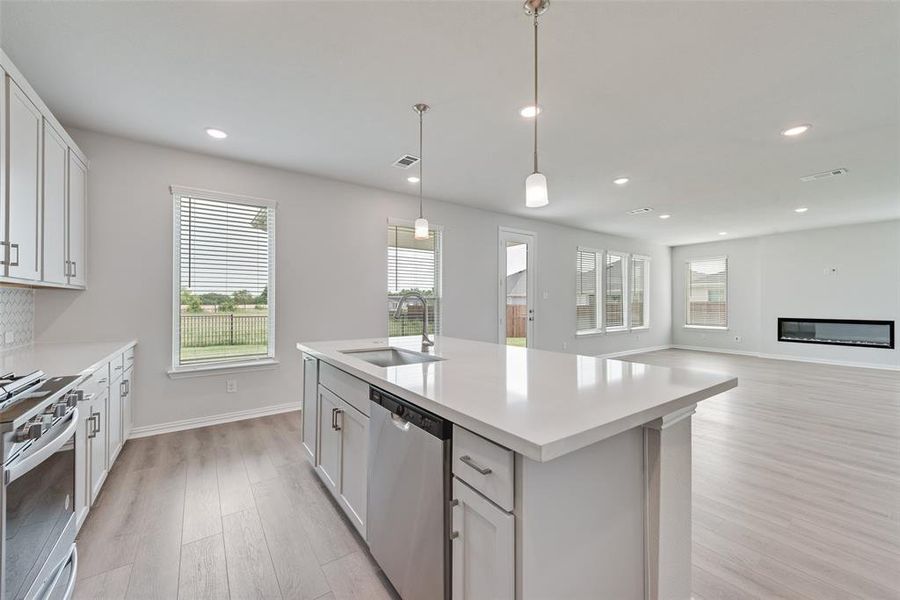 Furnished interior view inside a new home in Creekside of Crowley, Crowley (Image 8). Furnished interior view inside a new home in Creekside of Crowley, Crowley (Image 8).