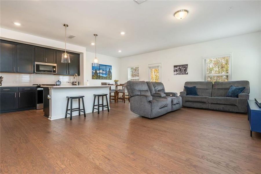 Furnished interior view inside a new home in Avignon - Townhomes, Cumming (Image 10). Furnished interior view inside a new home in Avignon - Townhomes, Cumming (Image 10).