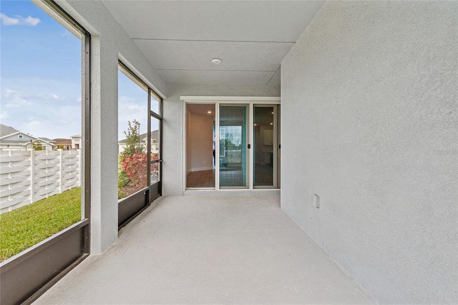 Exterior details and patio area of a home in Gracewater at Sarasota, Sarasota (Image 22).