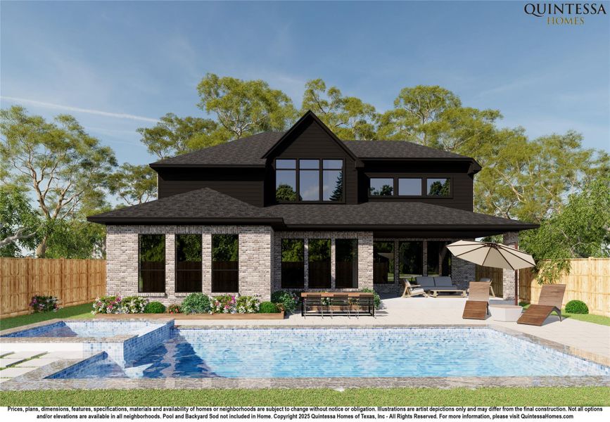 Artist Rendering of Backyard. Pool and Backyard Sod Not Included In Home. Artist Rendering of Backyard. Pool and Backyard Sod Not Included In Home.