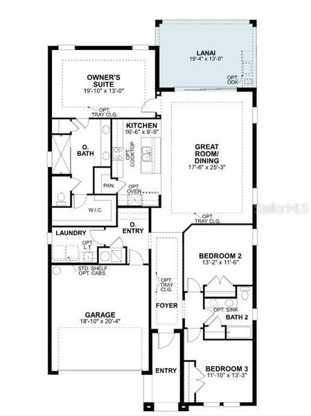 2D floor plan layout of this home in Brighton, Venice, FL (Image 2). 2D floor plan layout of this home in Brighton, Venice, FL (Image 2).