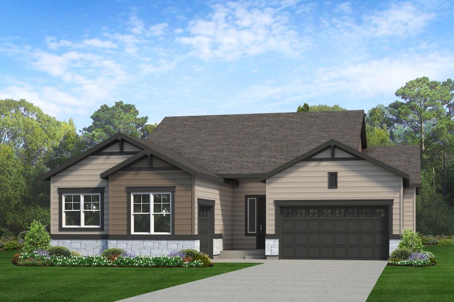 Representative exterior photo of a completed home built from the Jefferson by Risewell Homes in Cherry Meadows, Brighton, CO (Image 12).