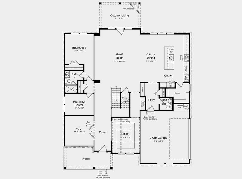 2D floor plan layout for the Savoie by Taylor Morrison in Wayt Farm, Cumming, GA (Image 4).