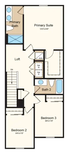 2D floor plan layout of this home in Skye Ranch Community Group Page, Sarasota, FL (Image 5).