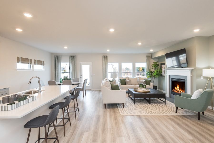 Furnished interior view inside a new home in Vines at Mill Creek - Estate Series, Braselton (Image 5).