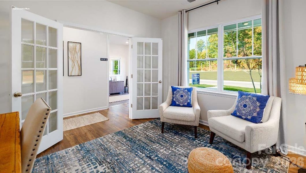 Furnished interior view inside a new home in Calvin Creek, Troutman (Image 26).