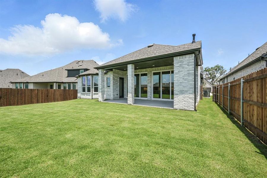 Front exterior of a new home in Thompson Farms: 60ft. lots, Van Alstyne, TX, highlighting curb appeal (Image 2). Front exterior of a new home in Thompson Farms: 60ft. lots, Van Alstyne, TX, highlighting curb appeal (Image 2).