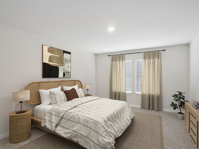 Furnished interior view inside a new home in Marshburn Landing - Bungalow Series, Wendell (Image 9). Furnished interior view inside a new home in Marshburn Landing - Bungalow Series, Wendell (Image 9).