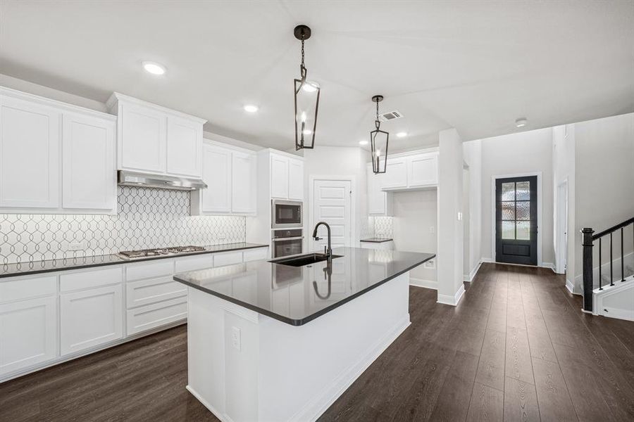 Furnished interior view inside a new home in Karis - Village Series, Crowley (Image 13). Furnished interior view inside a new home in Karis - Village Series, Crowley (Image 13).