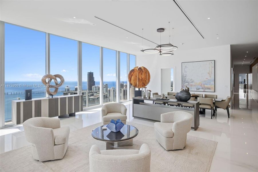 Furnished interior view inside a new home in , Miami (Image 19). Furnished interior view inside a new home in , Miami (Image 19).