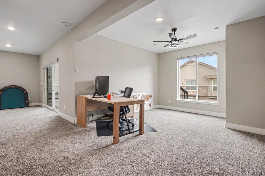 4th bedroom that the wall was removed for office