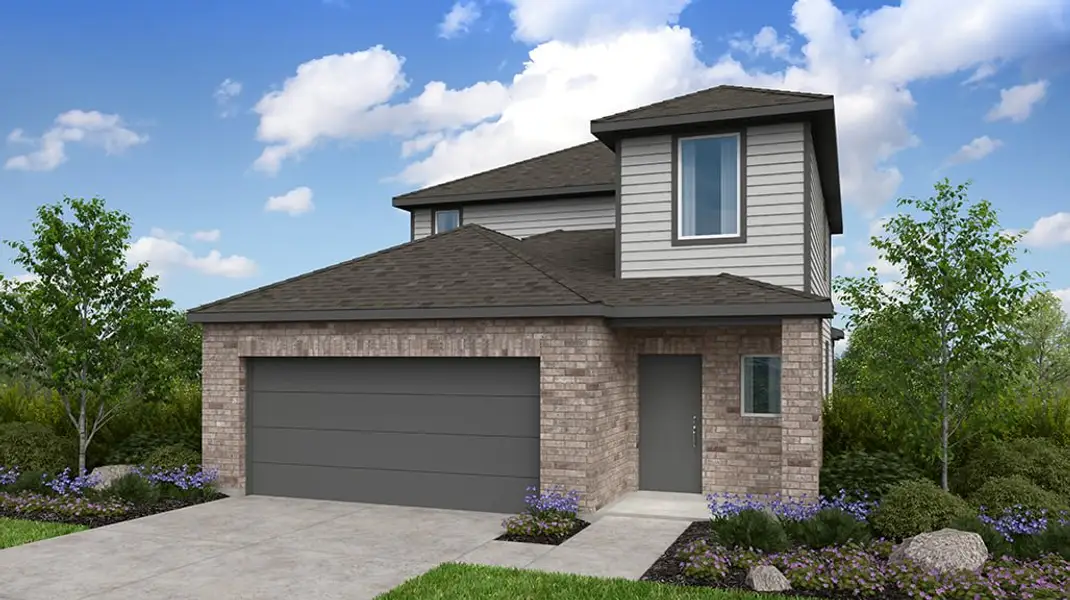 Representative exterior photo of a completed home built from the Hawk by Taylor Morrison in Longview 40s, Del Valle, TX (Image 2).