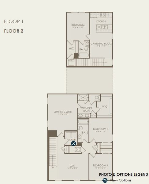 2D floor plan layout for the Mabel II with ADU by Pulte Homes in SeaFlower, Bradenton, FL (Image 4).