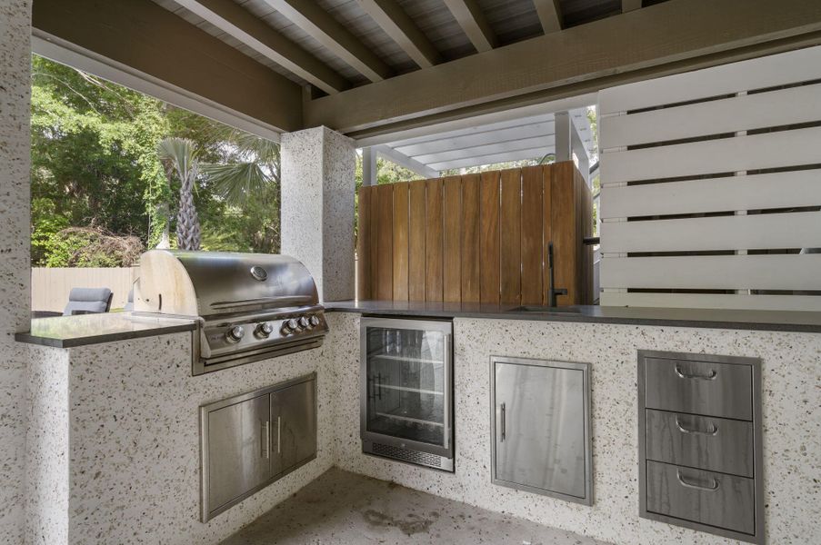 Exterior details and patio area of a home in , Isle Of Palms (Image 31). Exterior details and patio area of a home in , Isle Of Palms (Image 31).