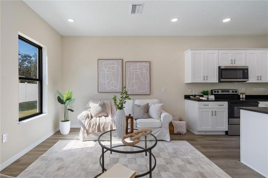 Furnished interior view inside a new home in , Tampa (Image 13). Furnished interior view inside a new home in , Tampa (Image 13).
