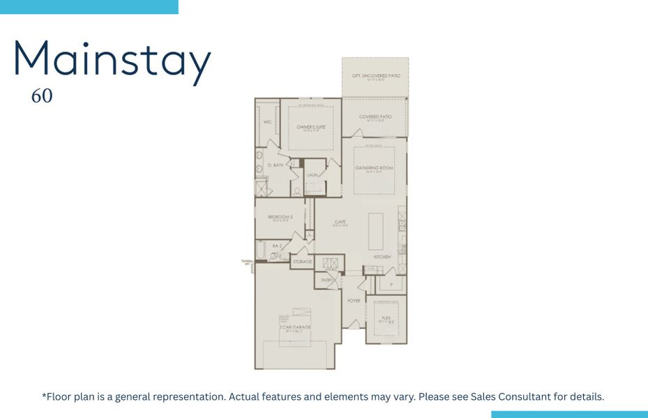 2D floor plan layout of this home in Del Webb Wilmington at Mallory Creek, Leland, NC (Image 2). 2D floor plan layout of this home in Del Webb Wilmington at Mallory Creek, Leland, NC (Image 2).