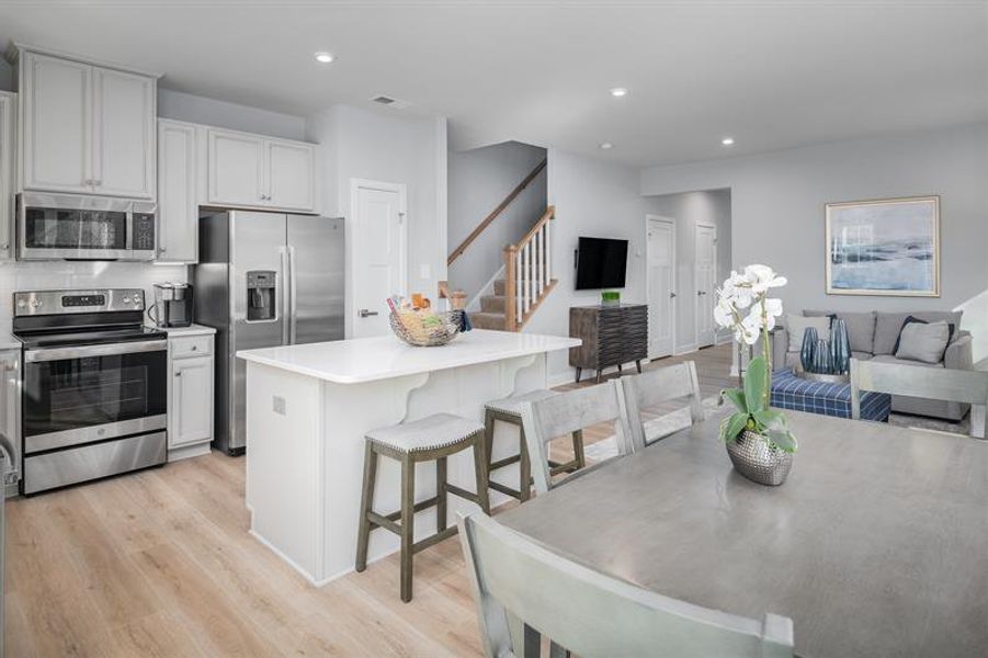 Representative furnished interior of a home built from the Odessa by Ryan Homes in Cedarside Townhomes at Dry Creek, Goodlettsville (Image 8).