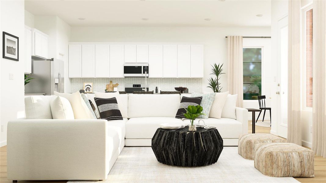 Furnished interior view inside a new home in Samara, League City (Image 18).