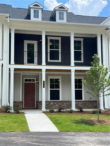 Front exterior of a new home in , Gainesville, GA, highlighting curb appeal (Image 30). Front exterior of a new home in , Gainesville, GA, highlighting curb appeal (Image 30).
