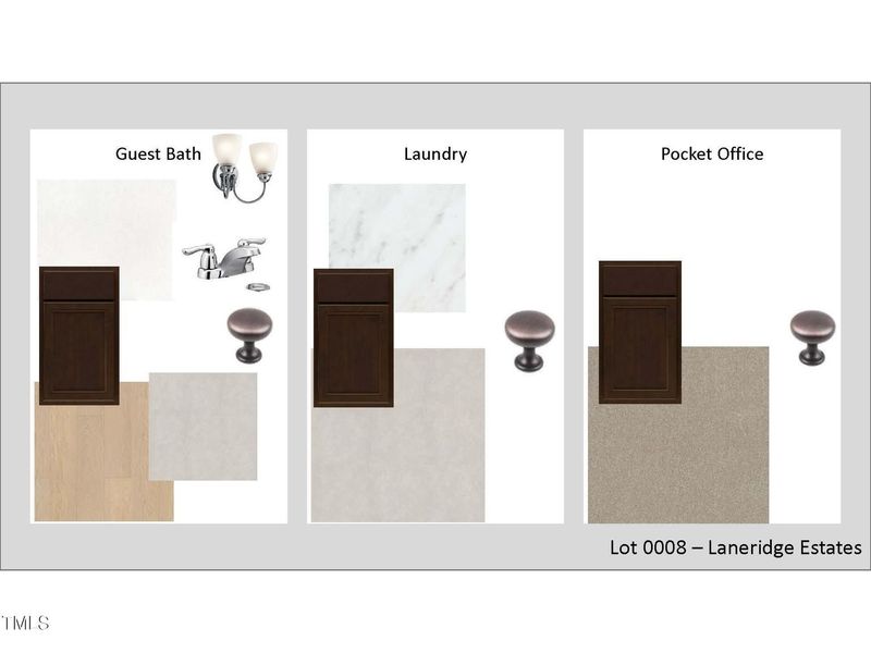 Sample of building materials used in homes in Laneridge Estates, Raleigh (Image 25).