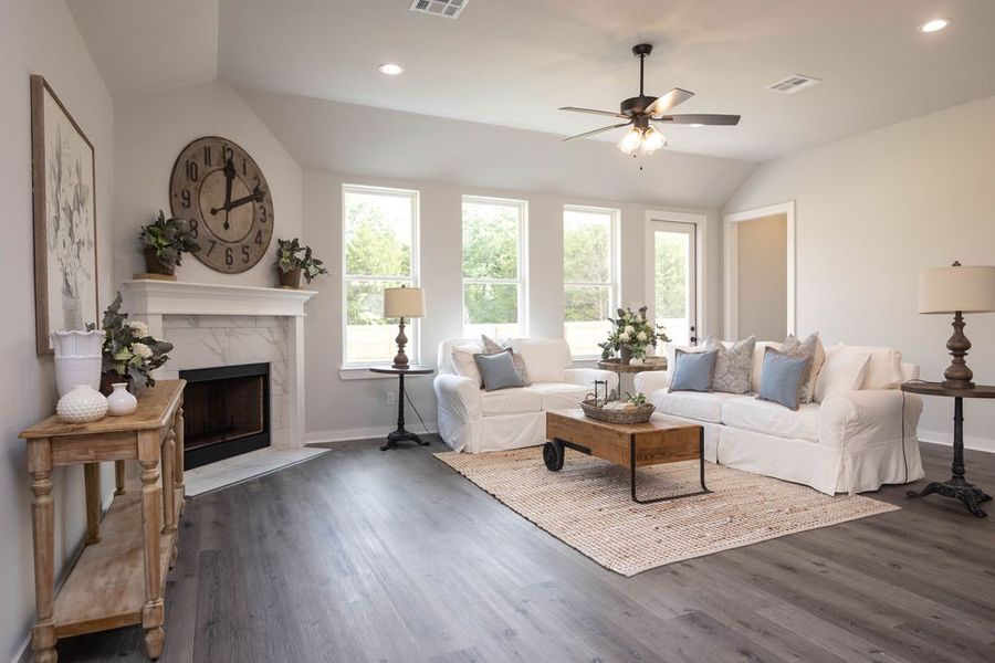 Representative furnished interior of a home built from the The Laurel by Avonley Homes in Greens Prairie Reserve, College Station (Image 6).