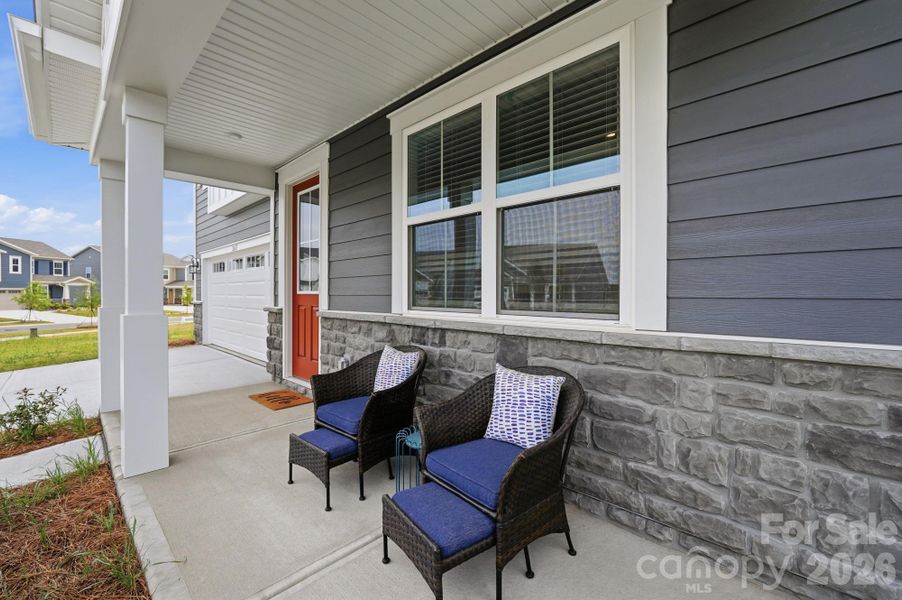 Exterior details and patio area of a home in Waxhaw Landing, Monroe (Image 4). Exterior details and patio area of a home in Waxhaw Landing, Monroe (Image 4).