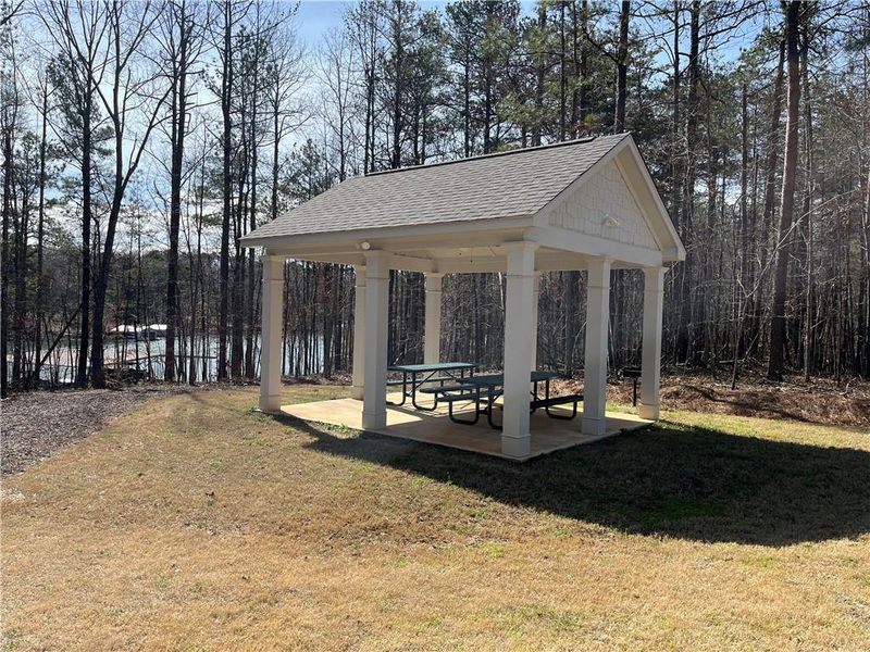 Exterior details and patio area of a home in Chattahoochee Reserve, Cumming (Image 2). Exterior details and patio area of a home in Chattahoochee Reserve, Cumming (Image 2).