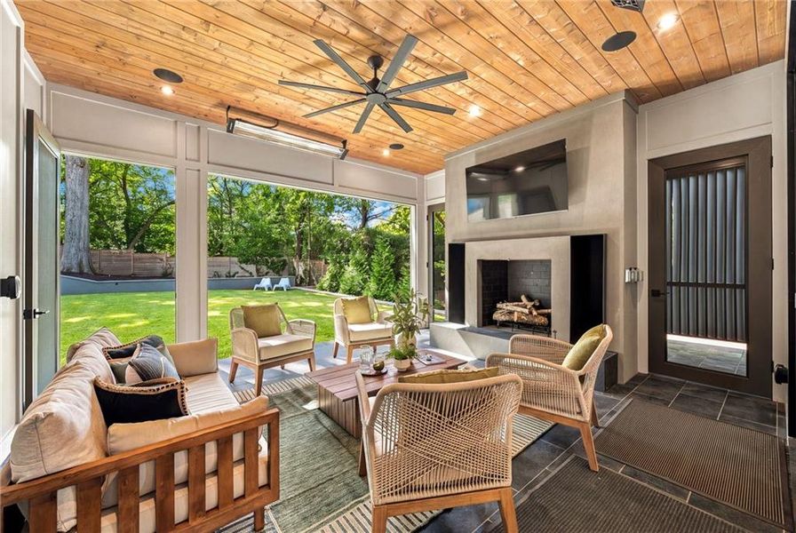 Exterior details and patio area of a home in , Atlanta (Image 51).