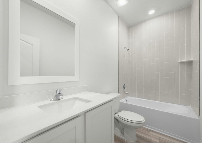 Tile detail in the secondary bathroom Tile detail in the secondary bathroom