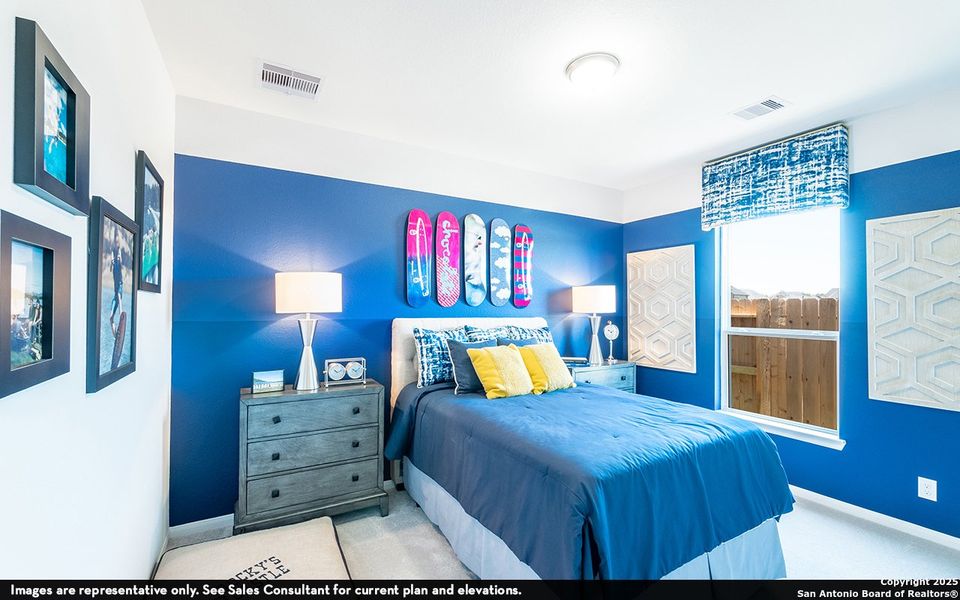 Furnished interior view inside a new home in The Woodlands at Medina Hills, Mico (Image 11).