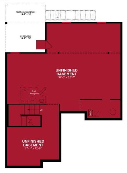 2D floor plan layout of this home in Cambridge at Steels Bridge, Canton, GA (Image 4).