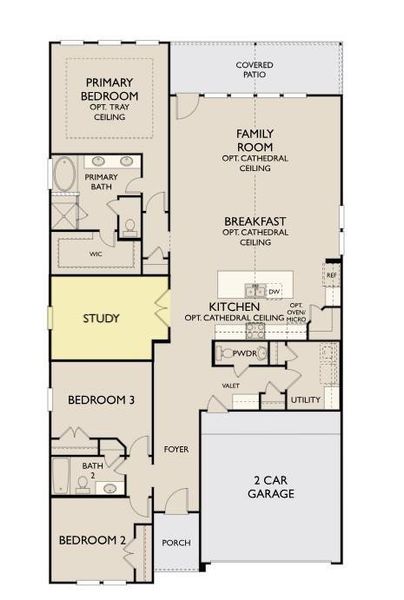 2D floor plan layout of this home in Oakwood Estates, Waller, TX (Image 3).