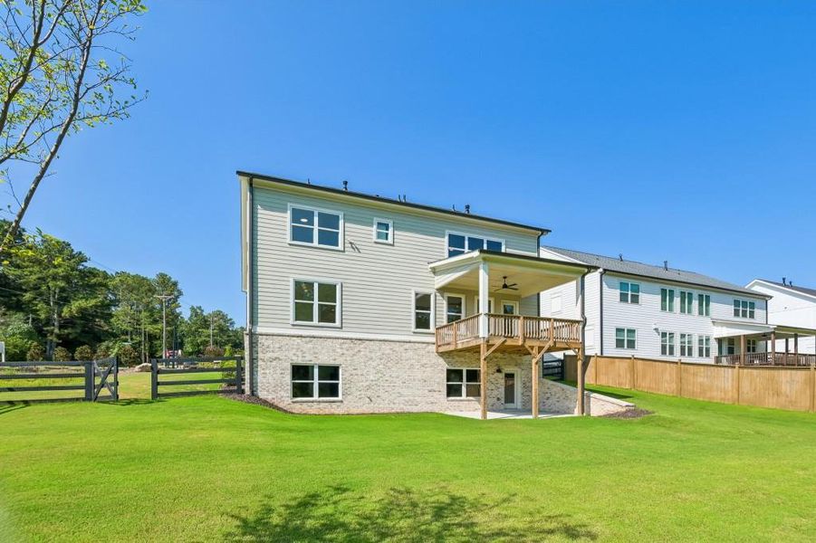 Exterior details and patio area of a home in Hillshire, Cumming (Image 4).