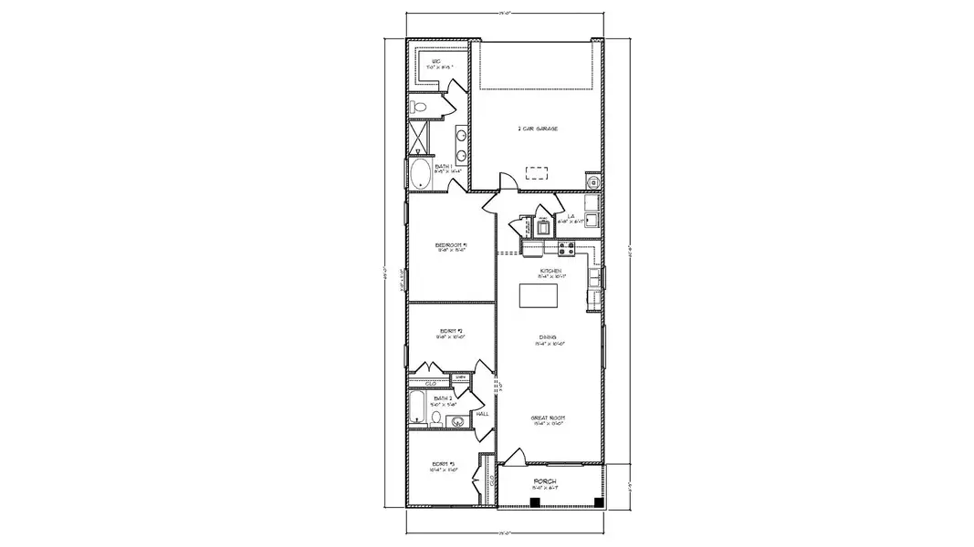 2D floor plan layout of this home in Owl's Head East, Freeport, FL (Image 2).